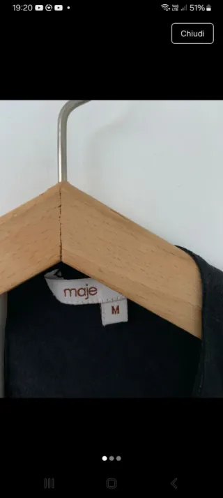 Vestito in seta Maje nero