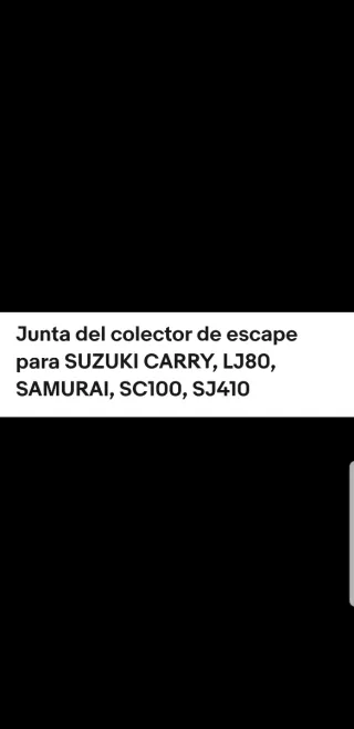 JUNTA COLECTORES  ESCAPE SUZUKI ORIGINAL