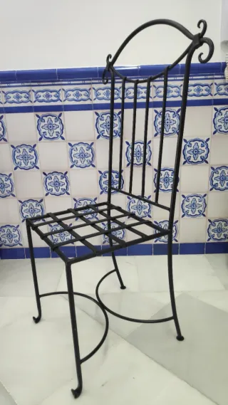 6 Sillas Forja Árabe Metálicas Hechas a Mano