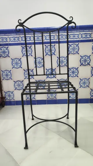 6 Sillas Forja Árabe Metálicas Hechas a Mano