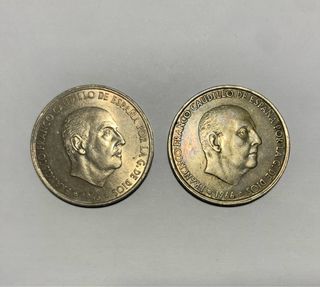 2 Monedas 100 Pesetas 1966 Francisco Franco