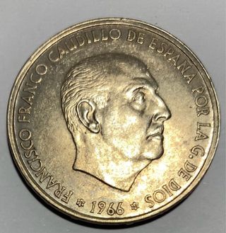 2 Monedas 100 Pesetas 1966 Francisco Franco