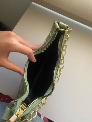 Bolso verde efecto piel cocodrilo