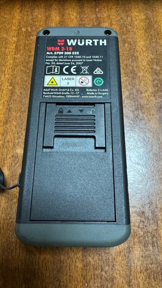 Medidor Láser Distancia Würth WDM 2-18