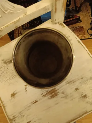 Jarrón Plateado Labrado