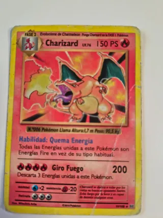 Cartas Pokémon Charizard y Mewtwo