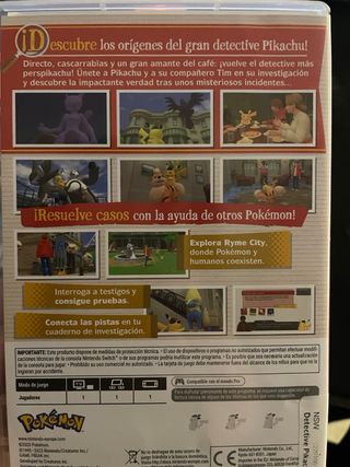 Juego Nintendo Switch Detective Pikachu El Regreso