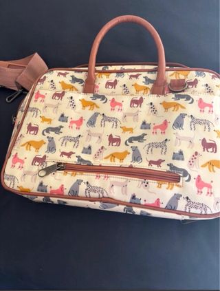 Maletín Misako perros beige multicolor