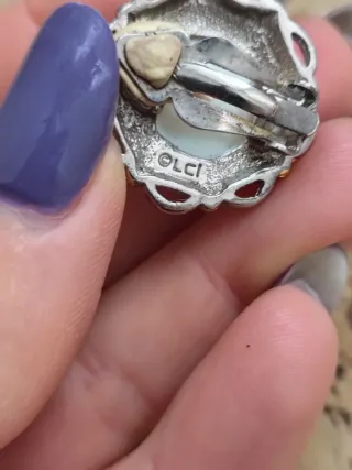 Orecchini vintage perla oro e argento