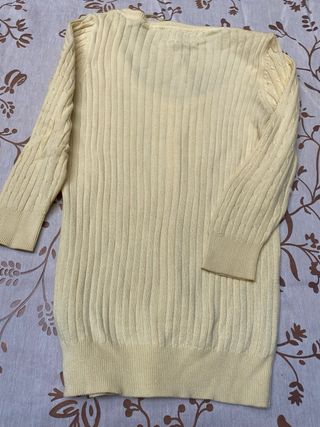 Jersey fino algodón de Zara en amarillo