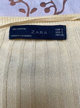 Jersey fino algodón de Zara en amarillo