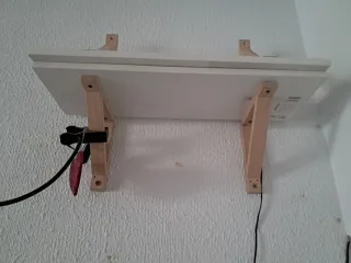 2 Estanterías Ikea Blancas con Escuadras Madera