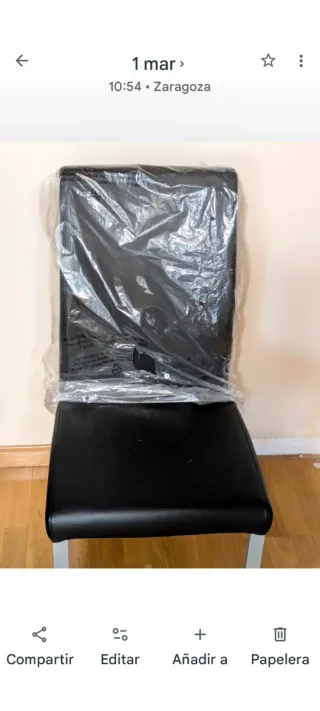 Sillas polipiel negras (4 unidades)