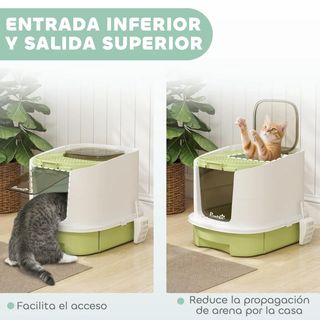 Arenero Cerrado para Gatos con Entrada Frontal