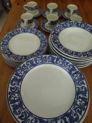 Vajilla completa Cerámica Artesanal 6 servicios