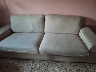 Sofá cama beige tela
