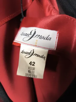 Vestido fiesta negro y rojo