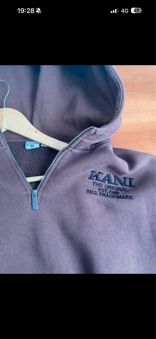 Sudadera Karl Kani Marrón Media Cremallera