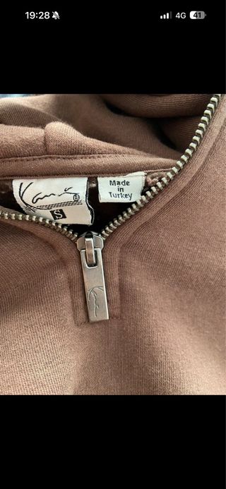 Sudadera Karl Kani Marrón Media Cremallera