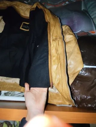 Chaqueta de cuero original de hombre