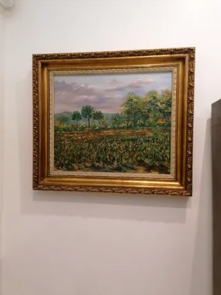 Cuadro Impresionista con Marco Dorado