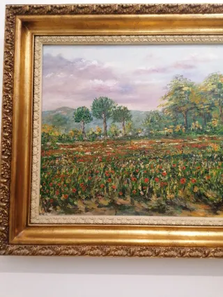 Cuadro Impresionista con Marco Dorado