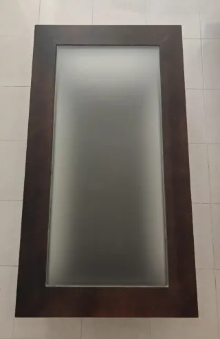 Mesa de centro madera y cristal