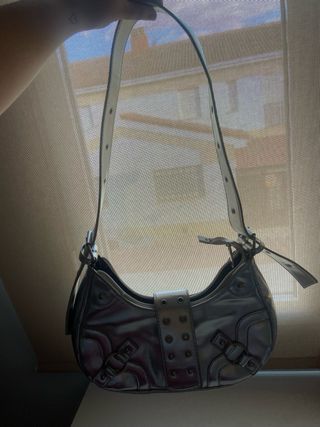 Bolso plateado metalizado