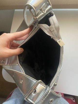 Bolso plateado metalizado