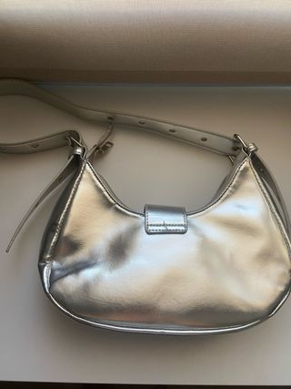Bolso plateado metalizado
