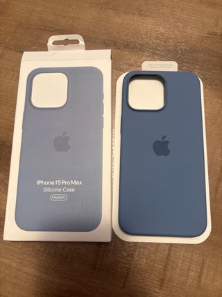 Funda iPhone 15 Pro Max Azul Silicone MagSafe