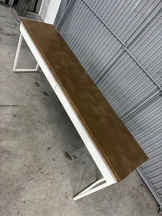 Mesa tocador o recibidor madera y metal