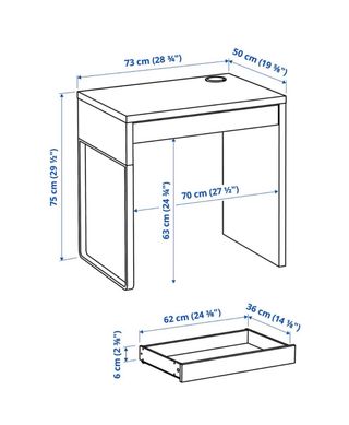 Escritorio IKEA Negro y Marrón