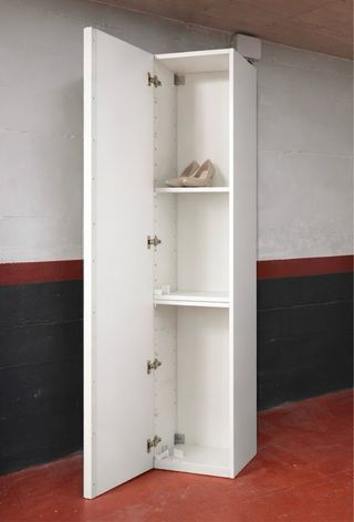 HEMNES Ike Armario alto c puerta de espejo blanco