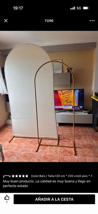 Marcos de arco metálicos dorados (3 tamaños)