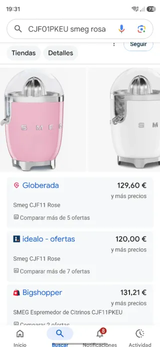 Exprimidor Smeg CJFO1PKEU Rosa