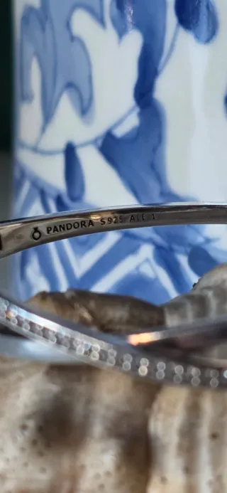 Brazalete de plata de ley pandora