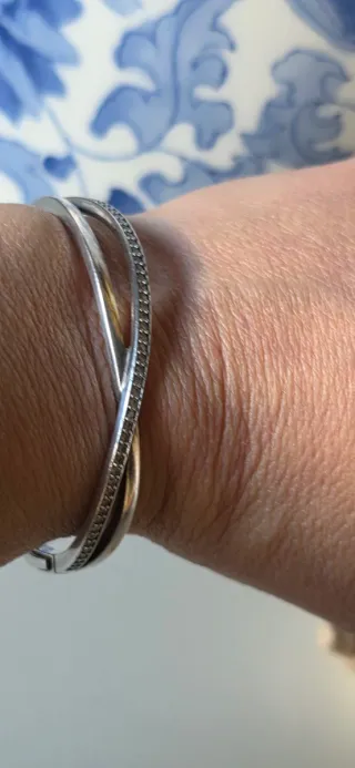 Brazalete de plata de ley pandora