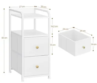 Lote 2 Mesitas Noche Blancas y Doradas