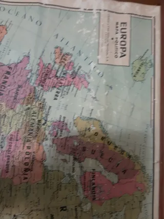 Mapa mural vintage Europa 1962