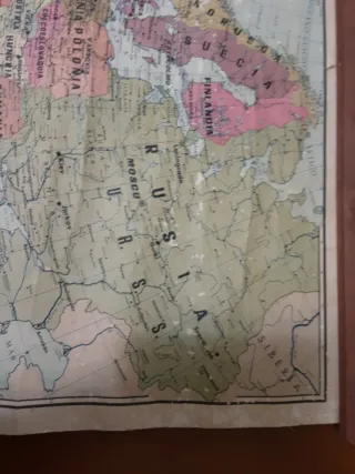 Mapa mural vintage Europa 1962