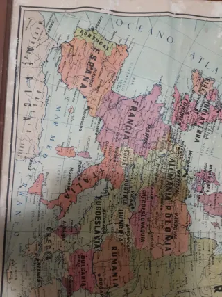 Mapa mural vintage Europa 1962