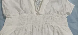 Abito lungo bianco con pizzo