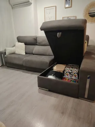 Sofá Chaiselongue Gris