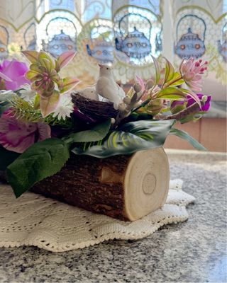 Arranjo floral decorativo Primavera/Páscoa