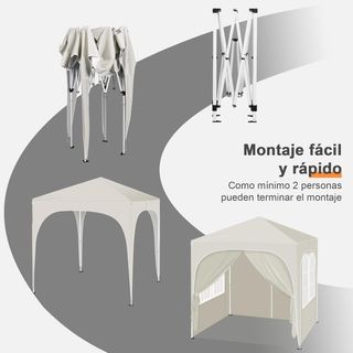 Tende 2x2 beige con lati - nuove