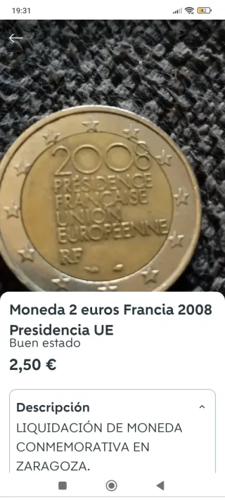 Lote 2 Monedas 2 Euros