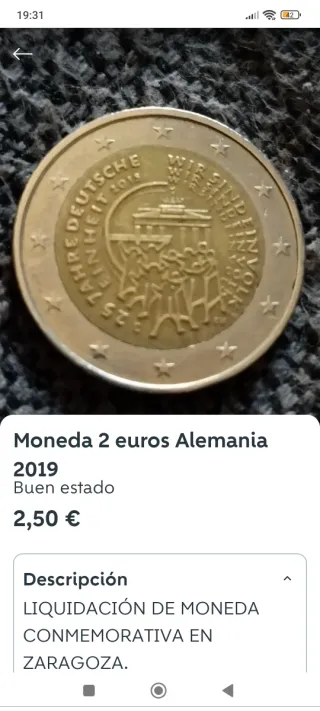 Lote 2 Monedas 2 Euros