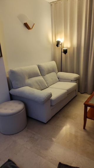 Sofá 2 plazas tela beige