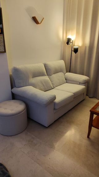 Sofá 2 plazas tela beige